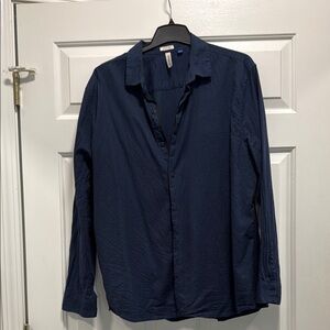Men's Navy Button Down Shirt
